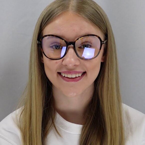 Tom Ford FT5577-B 072 Butterfly Eyeglasses 55mm - Pink/Blue Light Block - Picture 3 of 9